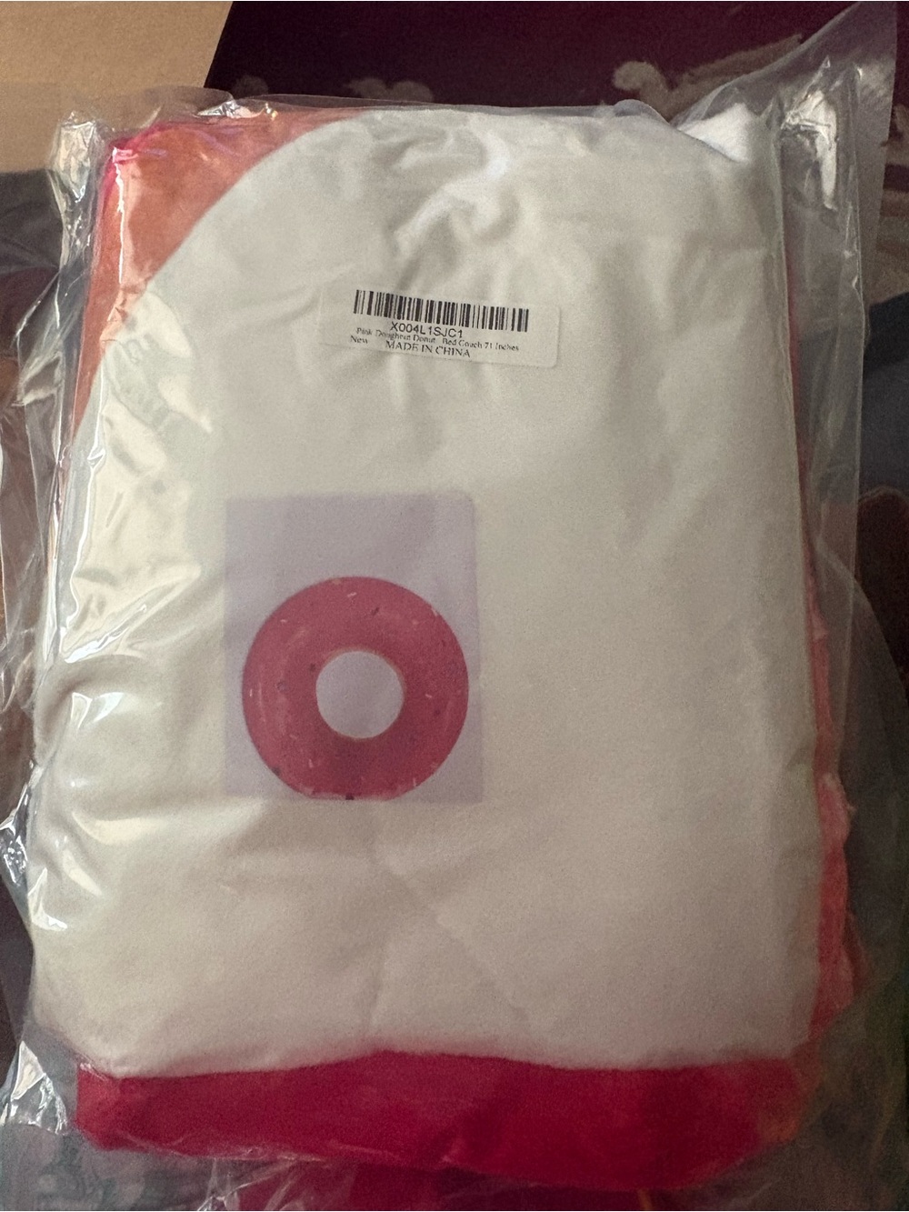 Unbranded White and Pink Donut blanket